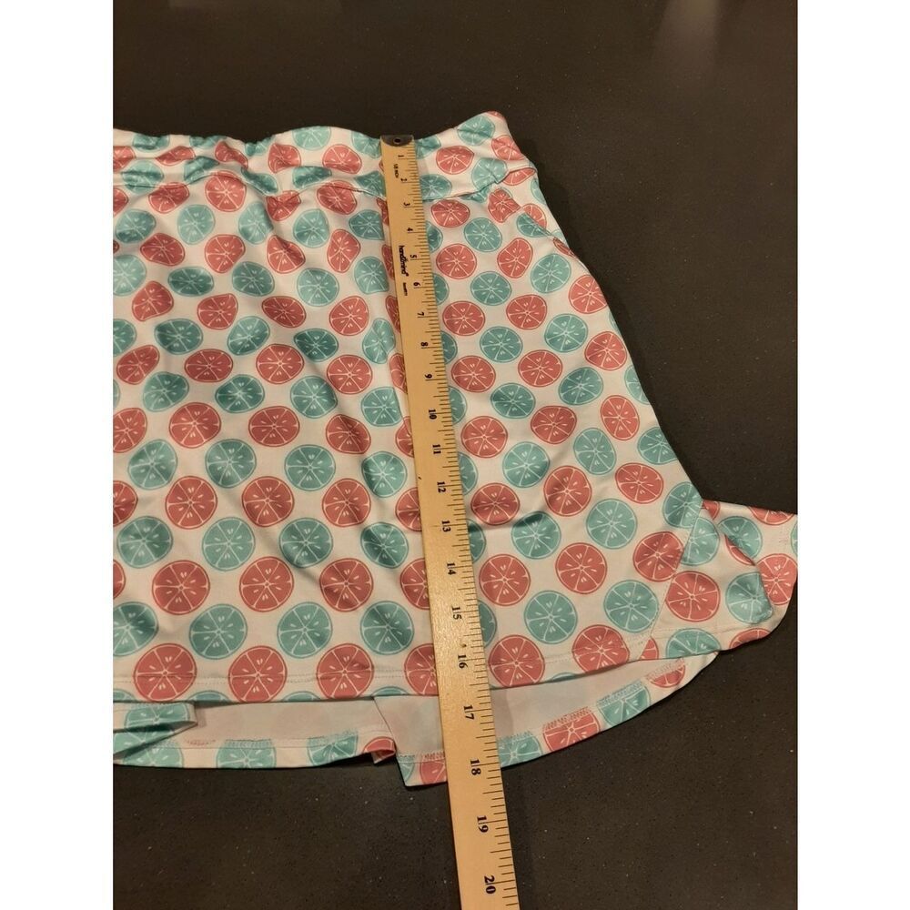 Coral Bay Golf Citrus Print Skort Medium Athletic Skirt w/ Built In Shorts - Picture 8 of 10